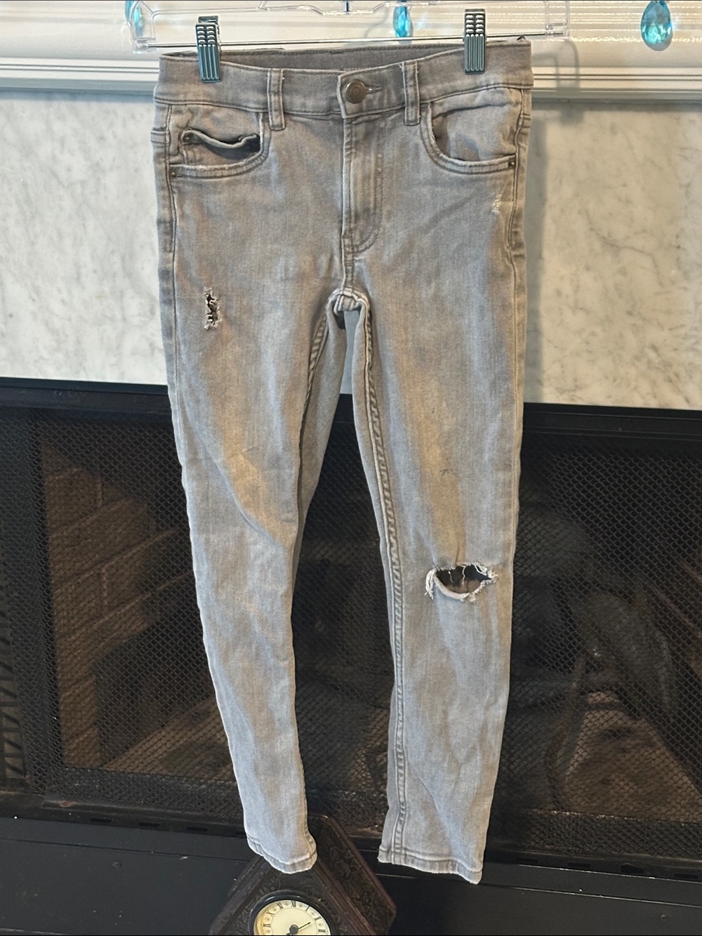 Zara Light Blue Distressed Kids Jeans - Picture 7 of 8